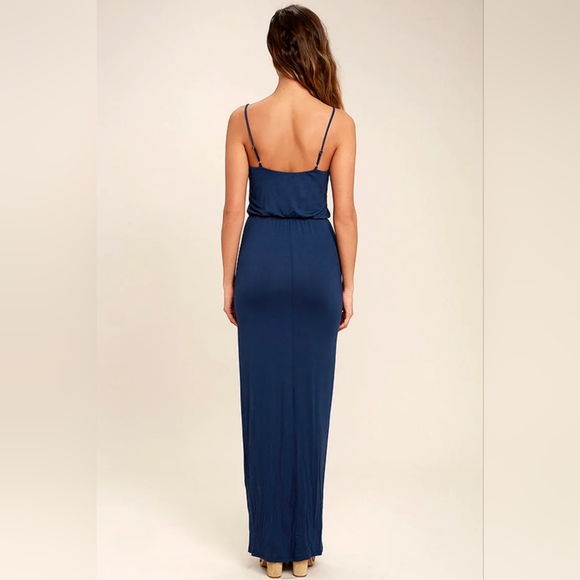 Lulus Watch the Sunset Navy Blue Maxi Dress - Picture 2 of 11